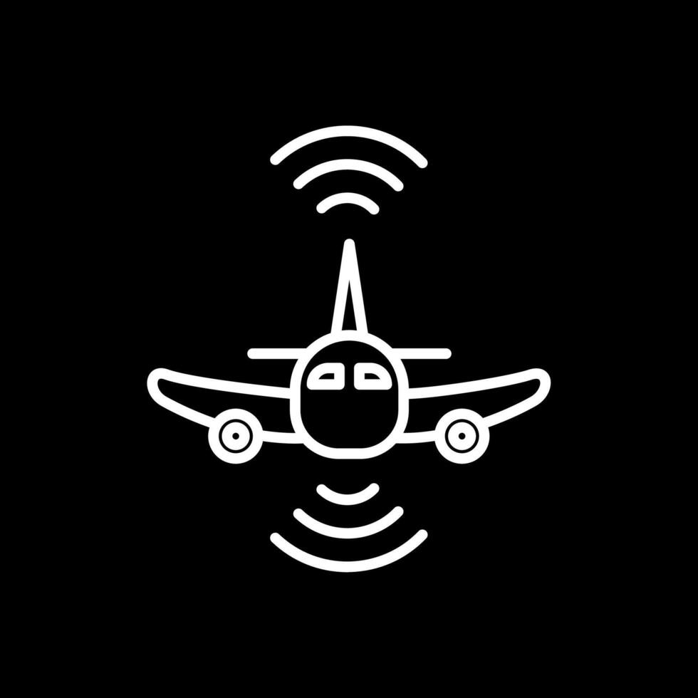 vliegtuig lijn omgekeerd icoon ontwerp vector