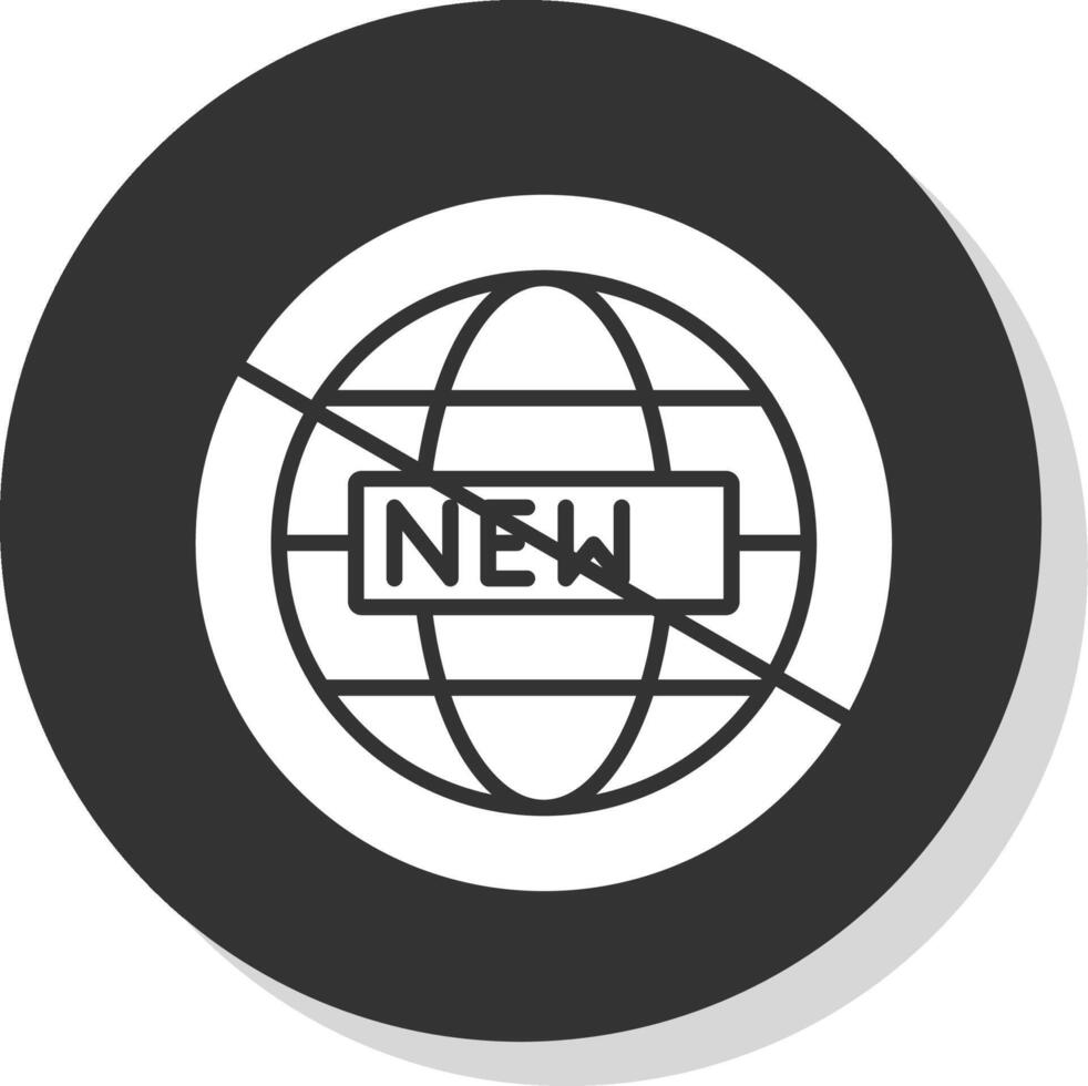 nep nieuws glyph schaduw cirkel icoon ontwerp vector