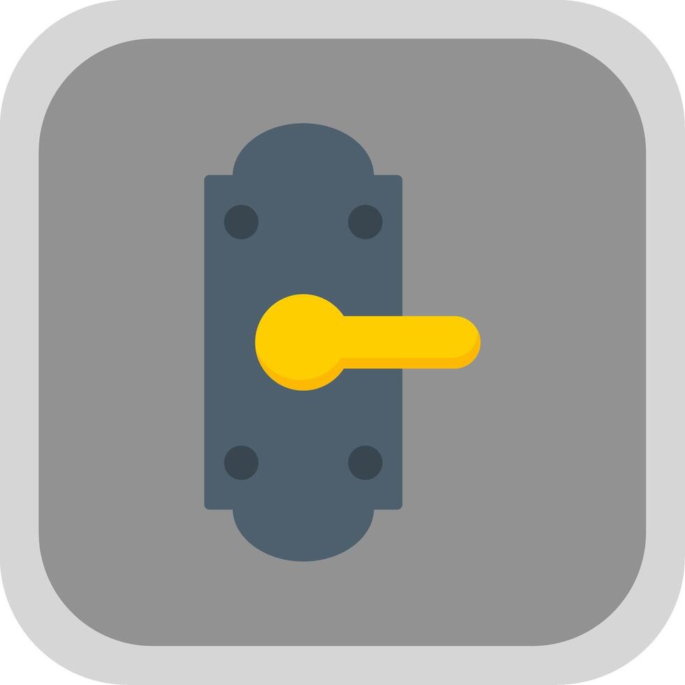deur slot vlak ronde hoek icoon ontwerp vector
