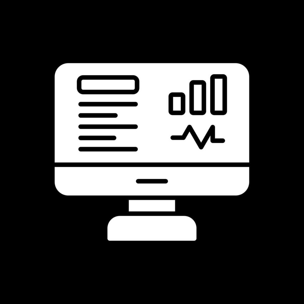 dashboard glyph omgekeerd icoon ontwerp vector