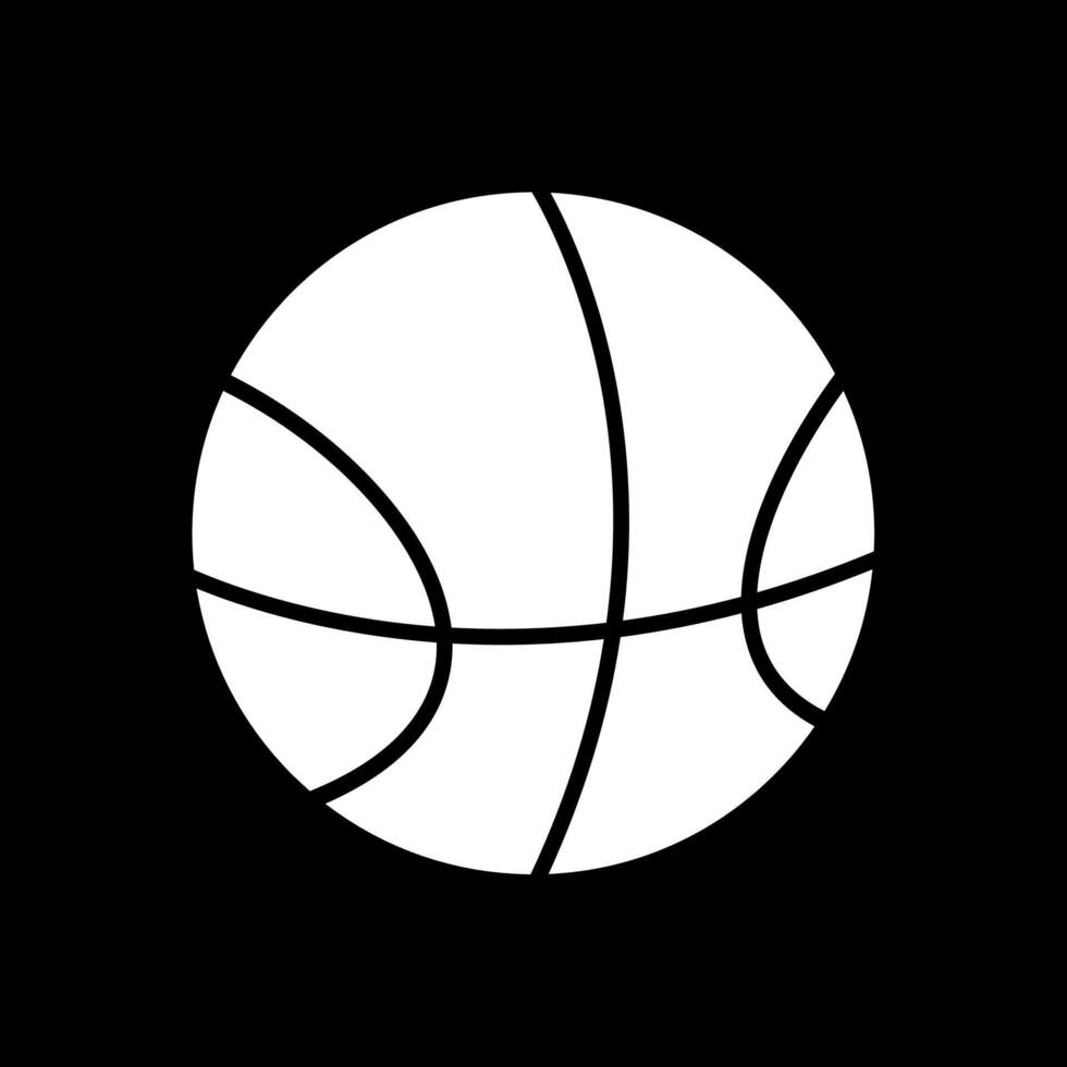 basketbal glyph omgekeerd icoon ontwerp vector