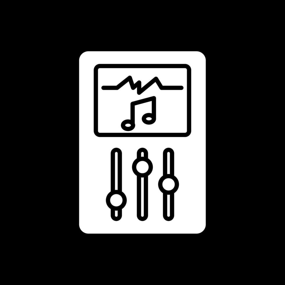 muziek- speler glyph omgekeerd icoon ontwerp vector