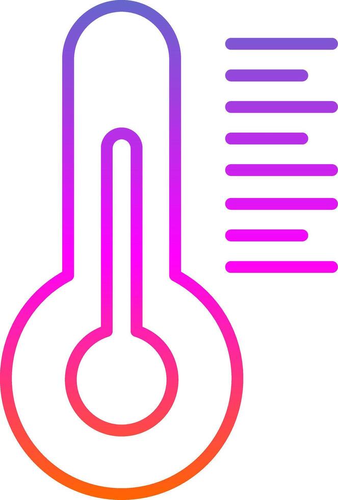 thermometer lijn helling icoon ontwerp vector