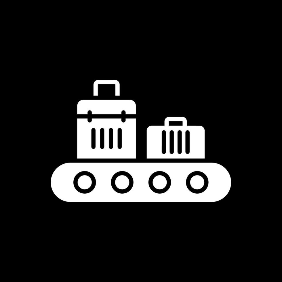 transportband glyph omgekeerd icoon ontwerp vector