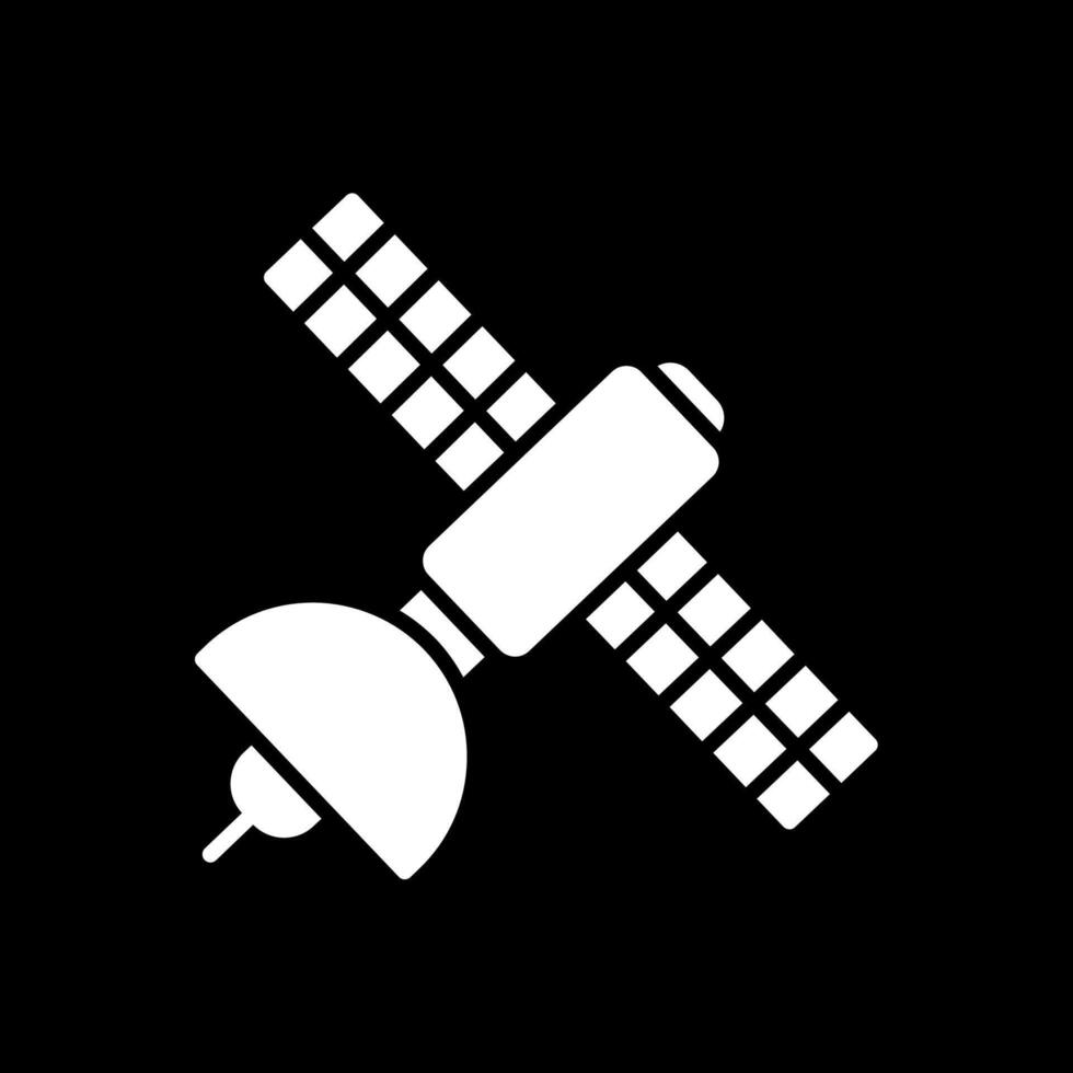 satelliet glyph omgekeerd icoon ontwerp vector