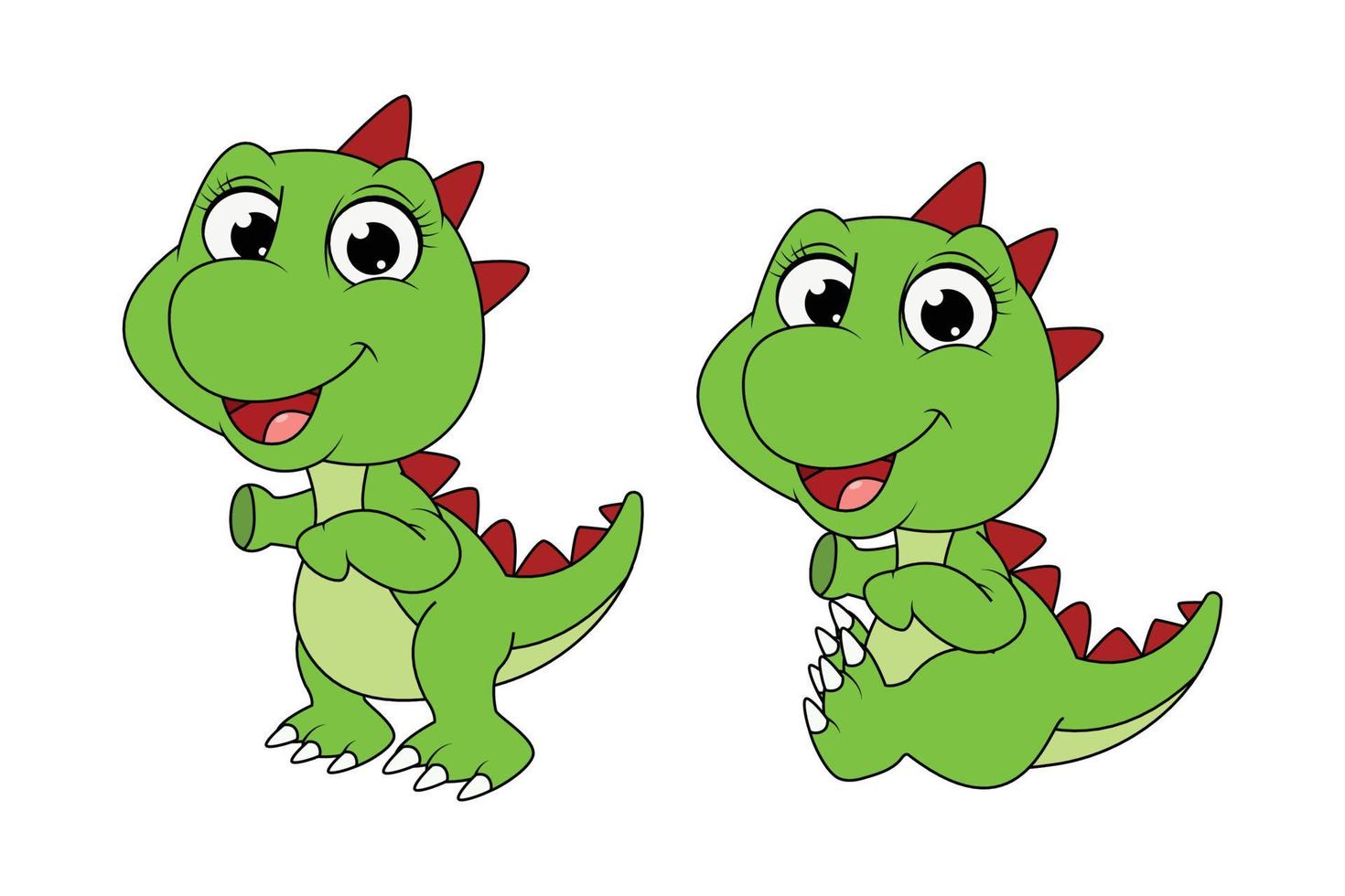 schattige dinosaurus dier cartoon illustratie vector