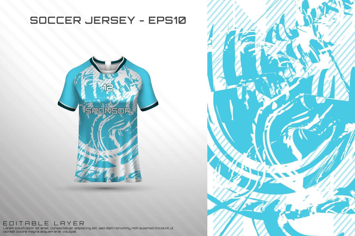 sport jersey en t-shirt sjabloon sport jersey ontwerp vector mockup.