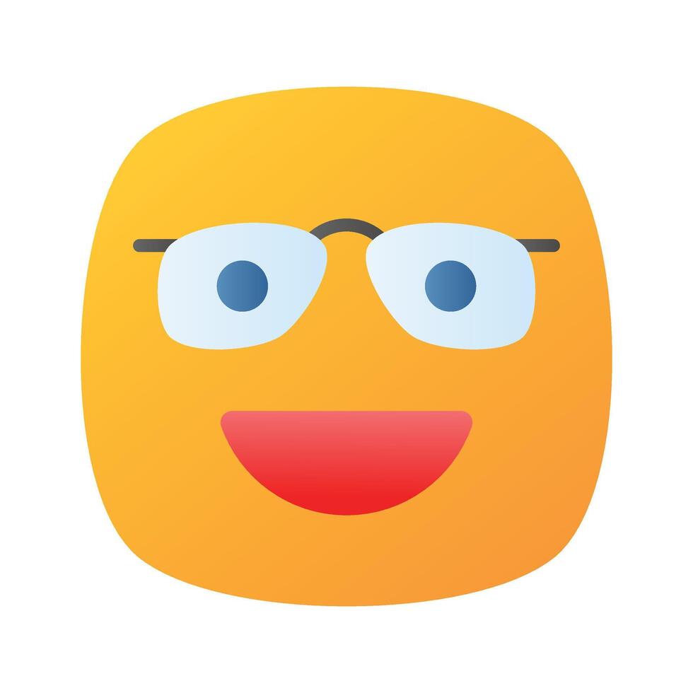 nerd emoji icoon ontwerp, klaar voor premie gebruik vector