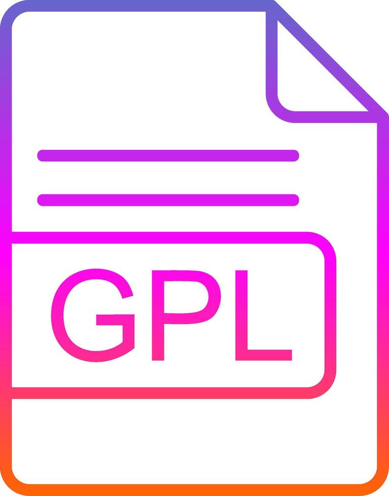 gpl het dossier formaat lijn cirkel sticker icoon vector