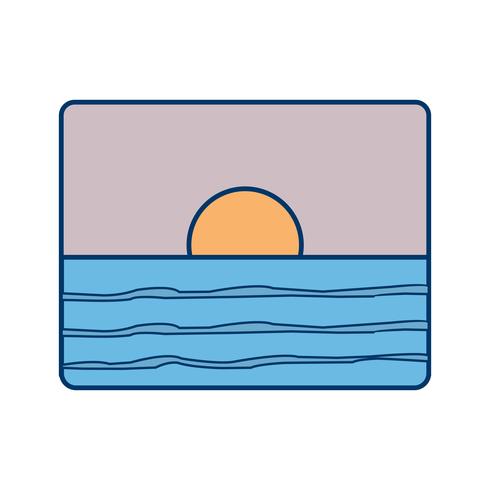 Zonsondergang Vector Icon