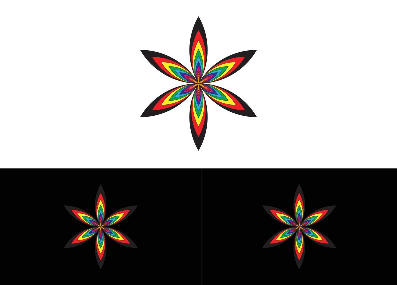eenvoudig bloemlogo of pictogramontwerpsjabloon voor vectorafbeeldingen vector