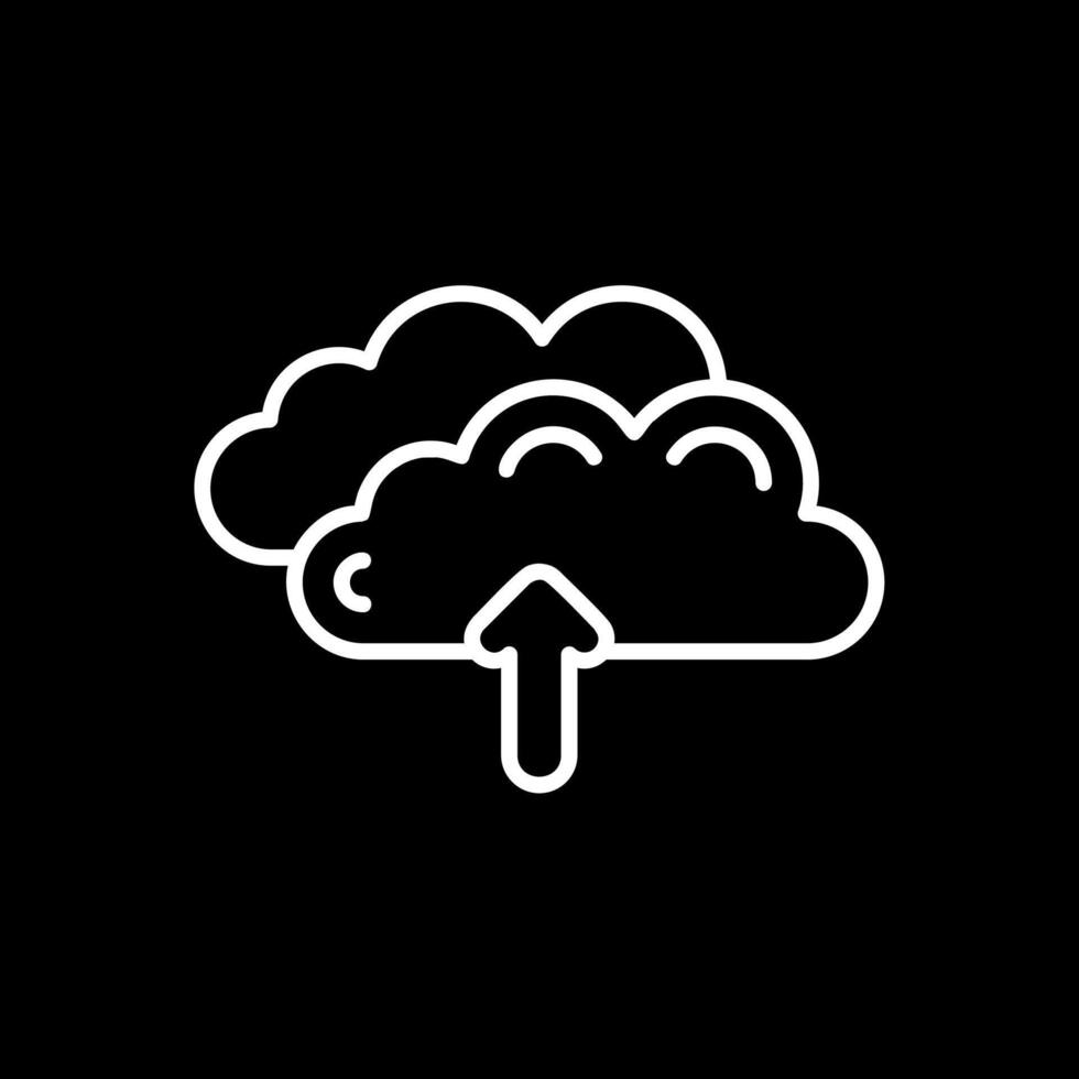 wolken lijn omgekeerd icoon ontwerp vector