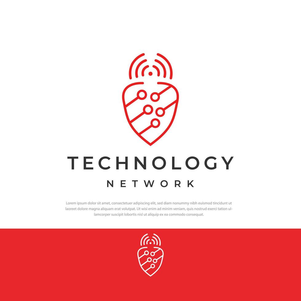 verbind logo met signaaltechnologie netwerkverbinding.symbol,icon,vector,template vector