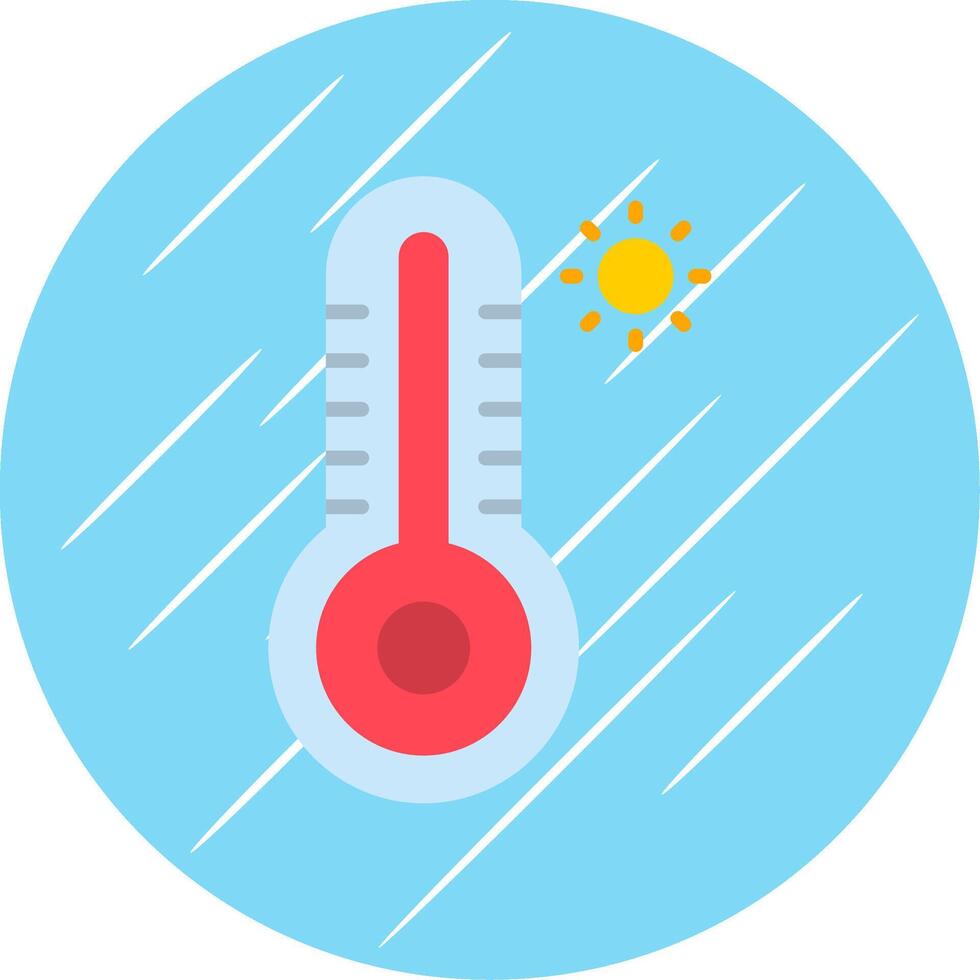 thermometer vlak cirkel icoon ontwerp vector