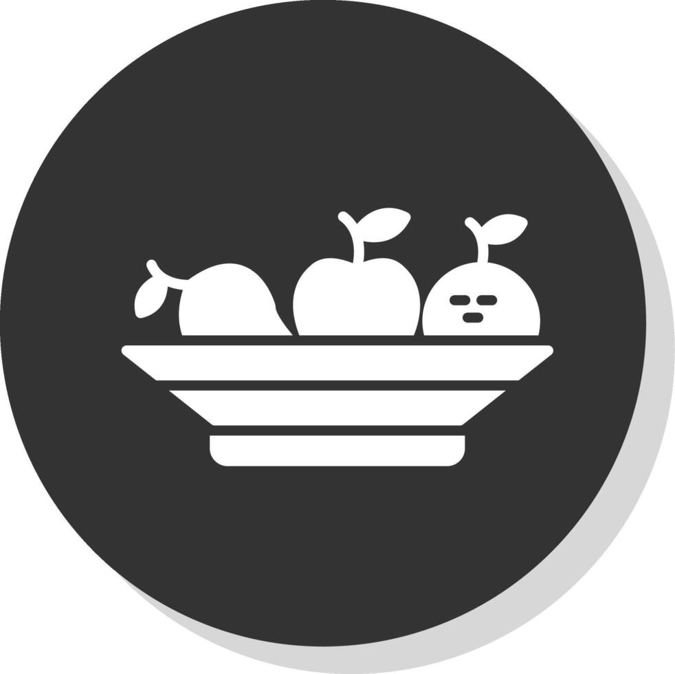 fruit glyph schaduw cirkel icoon ontwerp vector