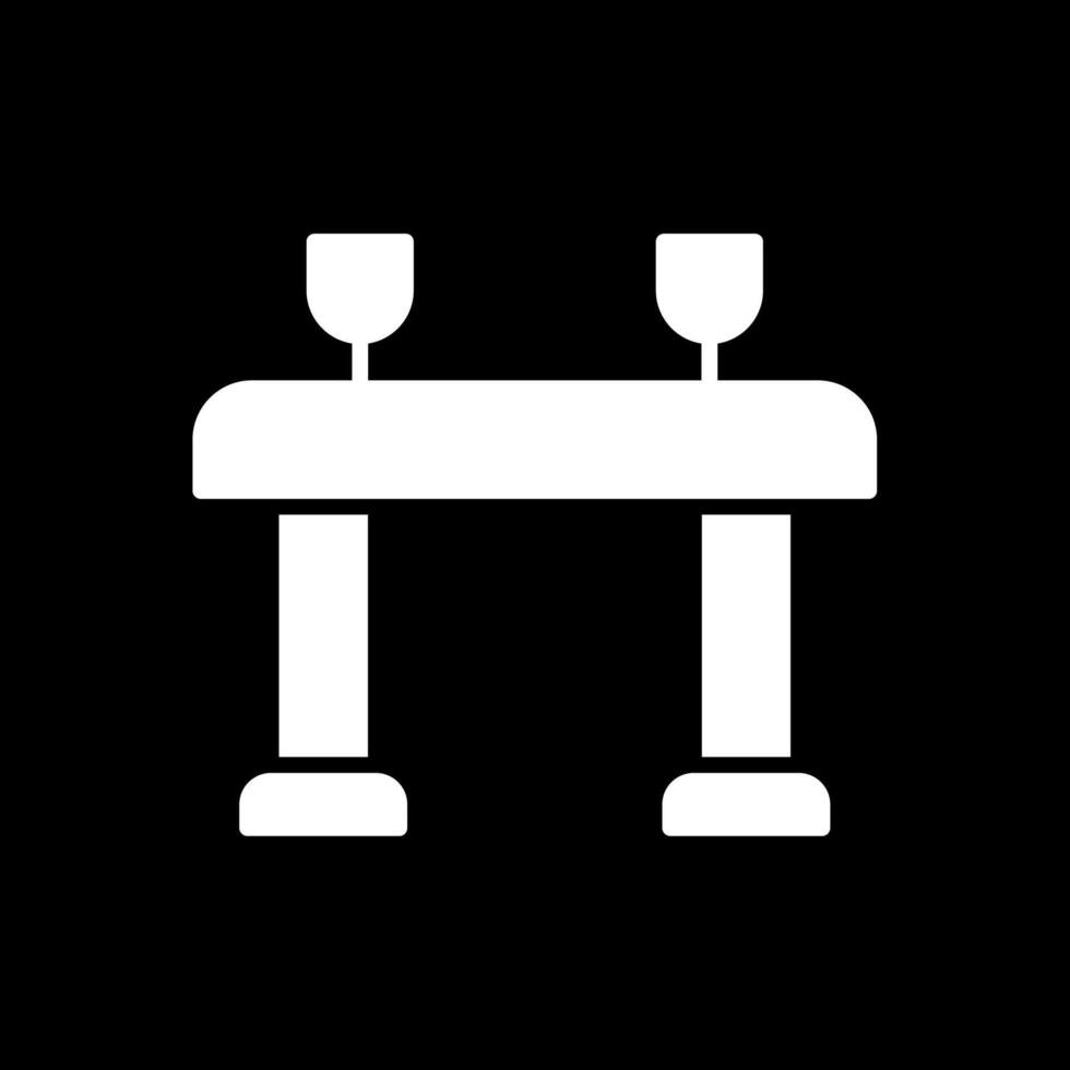 tafel glyph omgekeerd icoon ontwerp vector