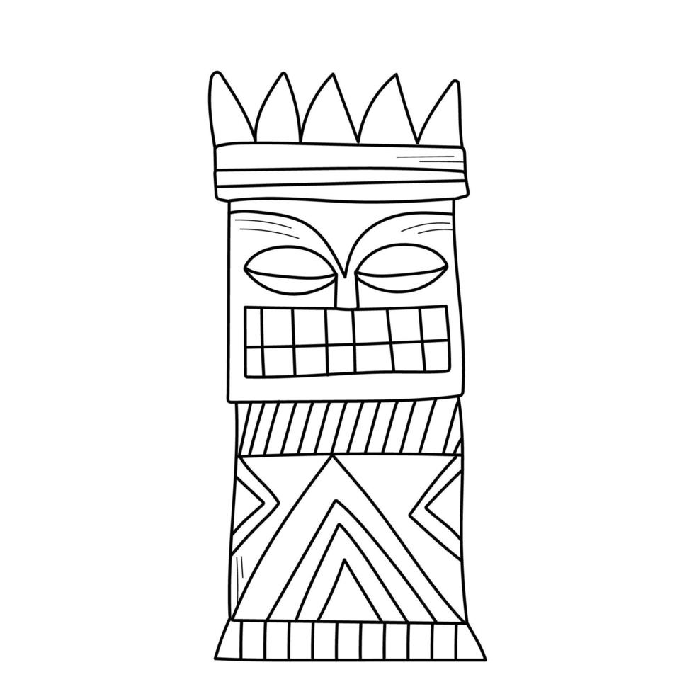 houten polynesische tiki-idolen vector