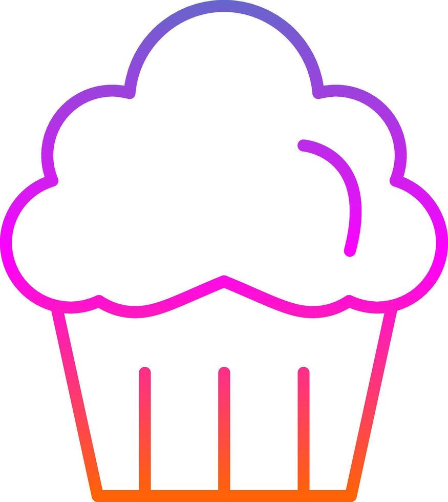 muffin lijn cirkel sticker icoon vector