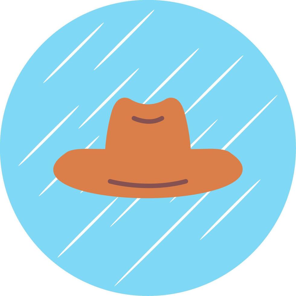 hoed vlak cirkel icoon ontwerp vector