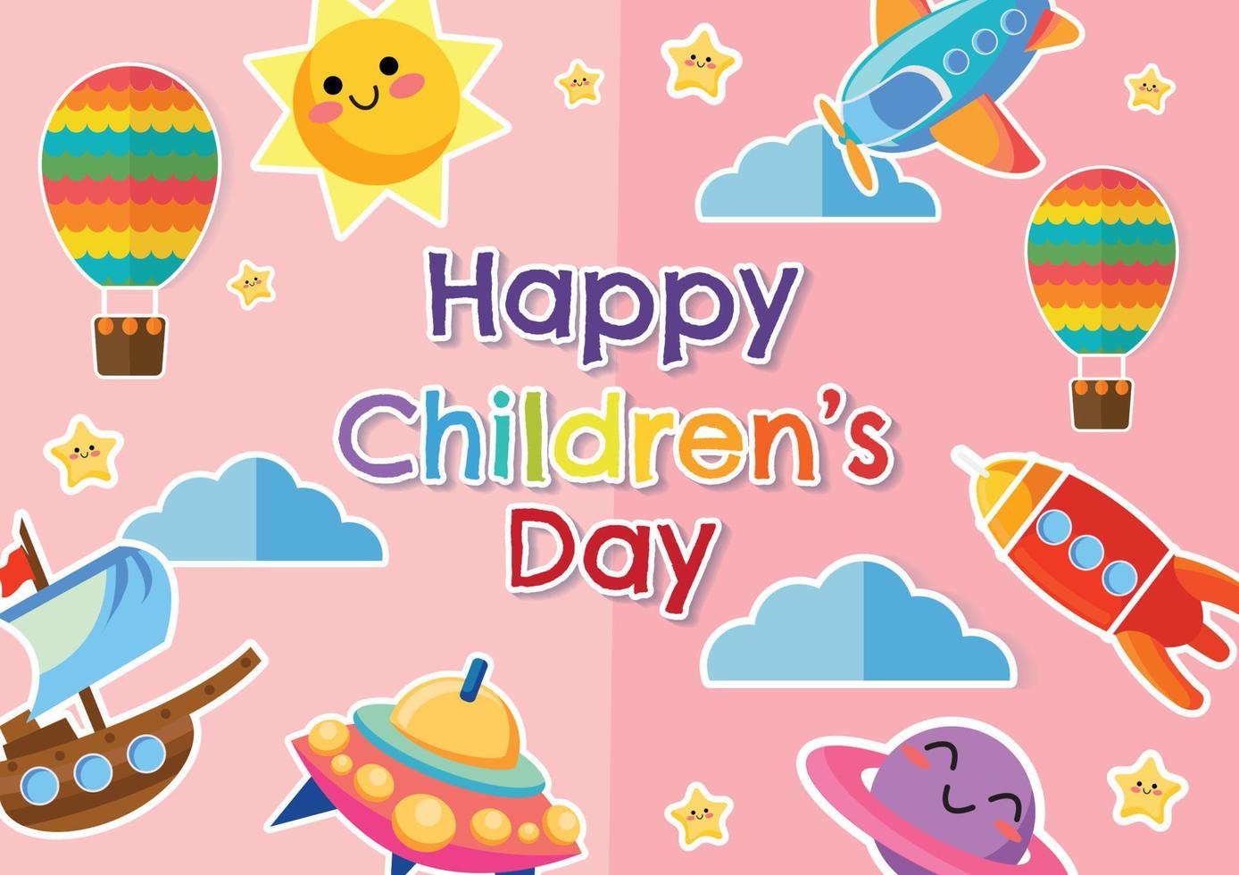 gelukkige kinderdag en mooie jongen pictogram kleurrijke vector
