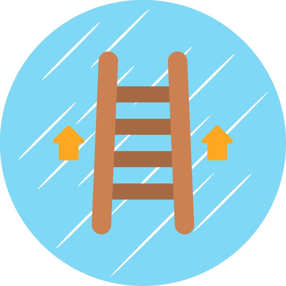 ladder vlak cirkel icoon ontwerp vector