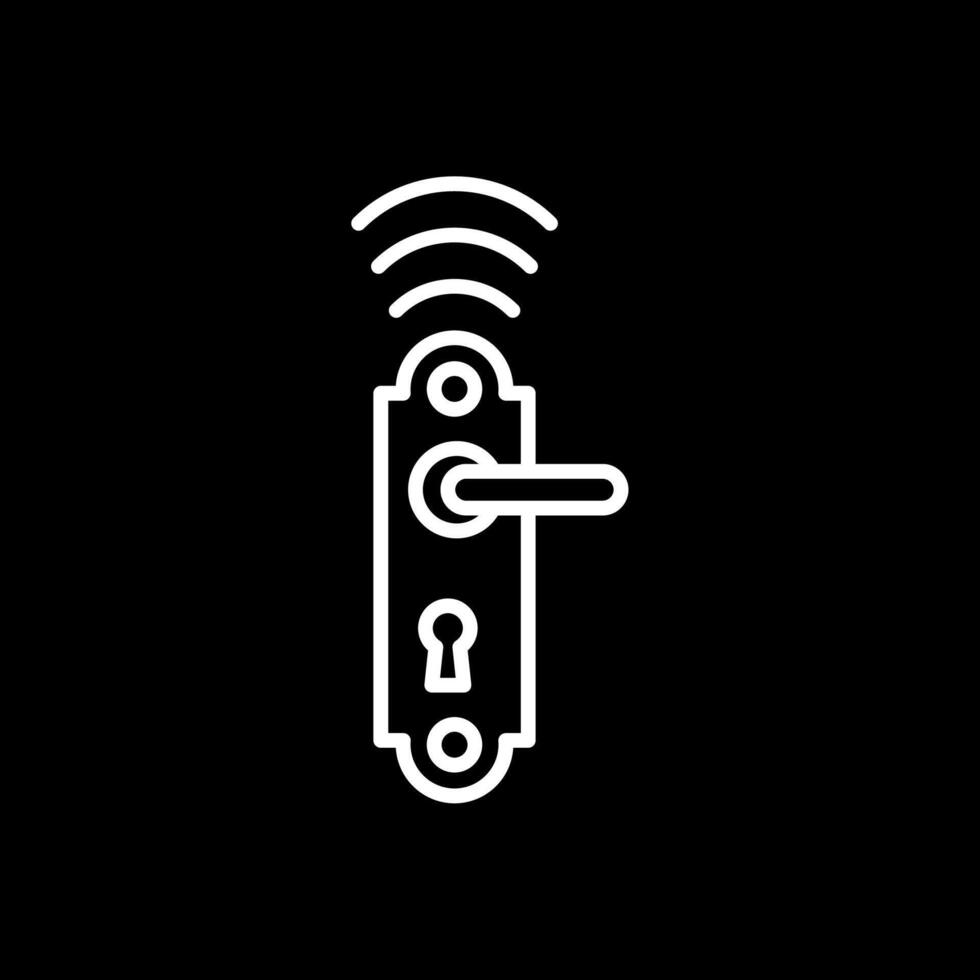 deur slot lijn omgekeerd icoon ontwerp vector