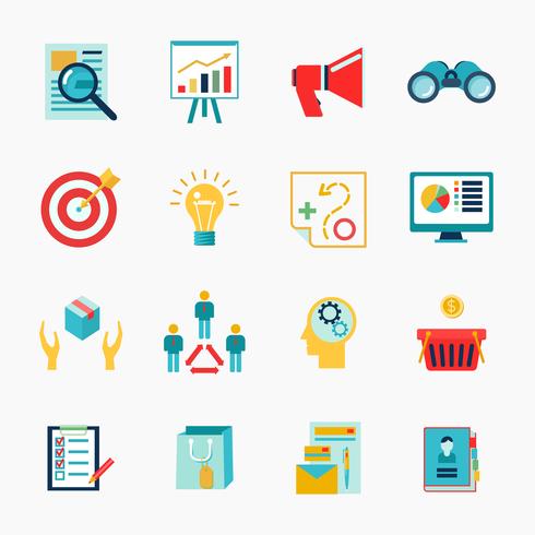 Marketeers platte pictogram vector