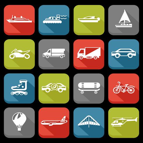 Vervoer Icons Set vector