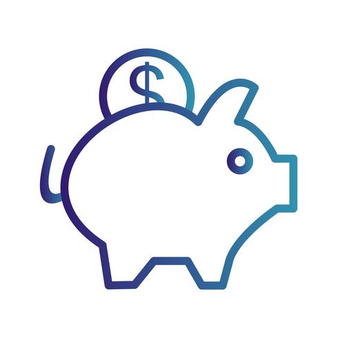 Vector Piggy Bank pictogram