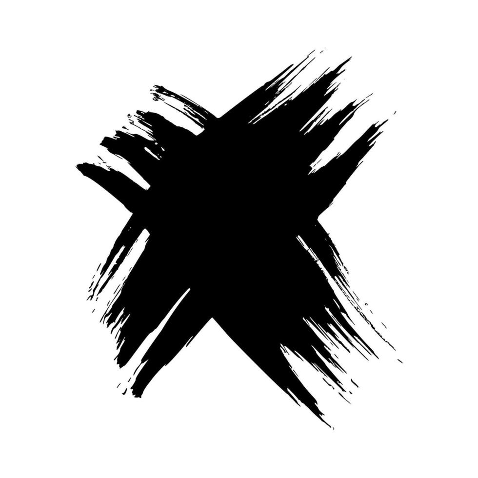 zwart hand- getrokken kruis symbool vector