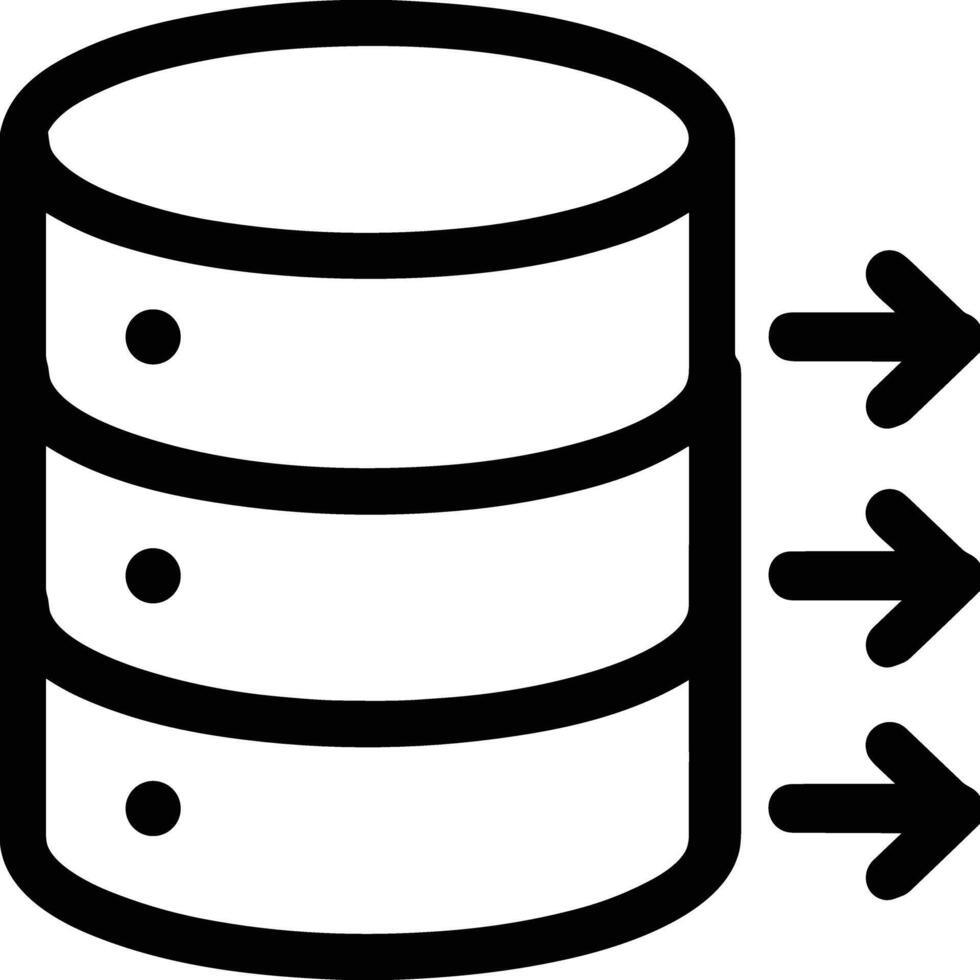 opslagruimte gegevens icoon symbool beeld voor databank illustratie vector