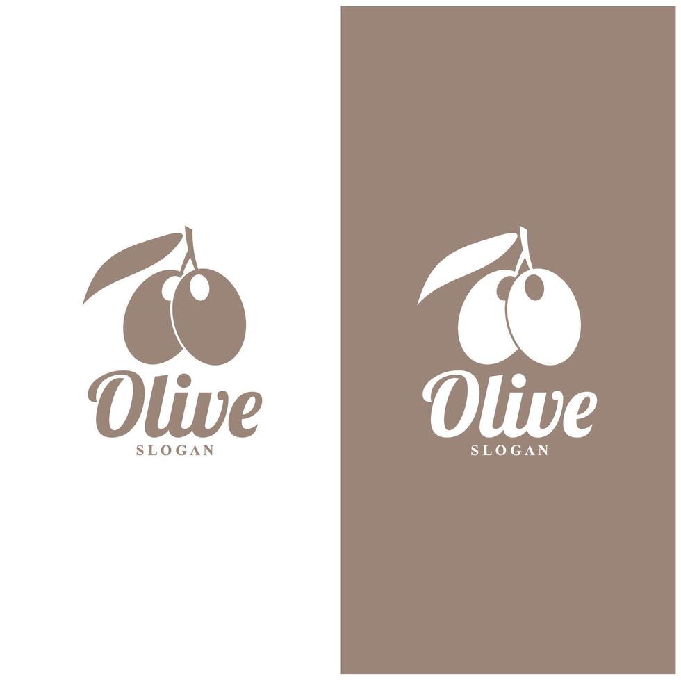 olijf- logo olijf- olie gemakkelijk ontwerp ontwerp vector