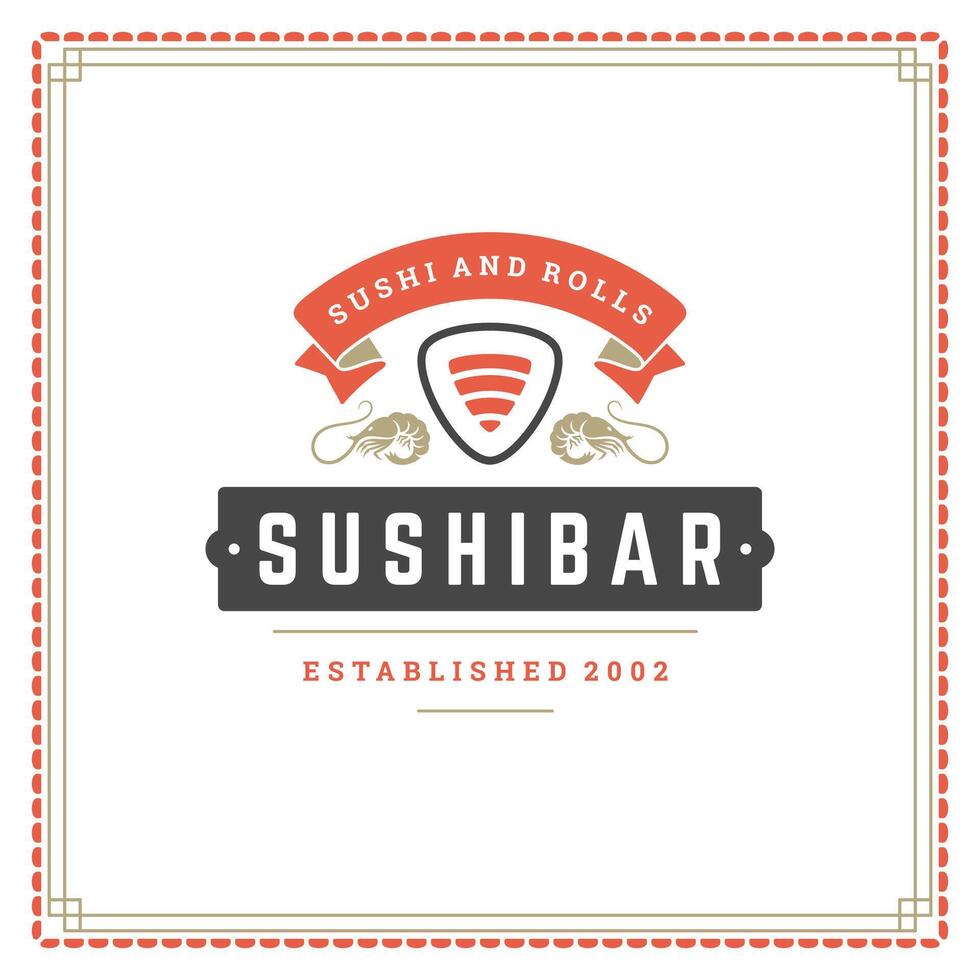 sushi restaurant logo illustratie. vector