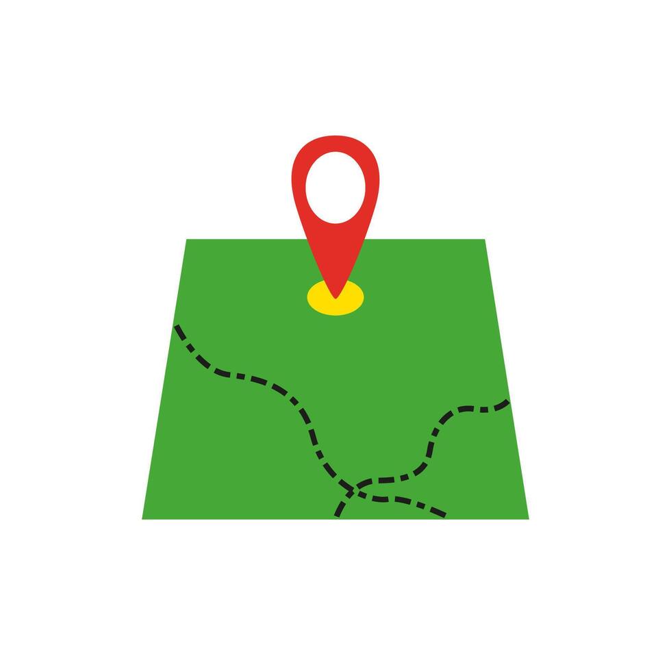 kaart icoon. route. navigator vector