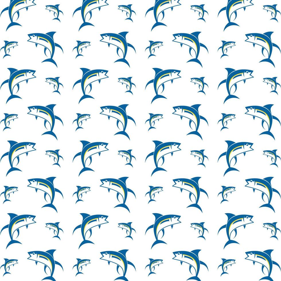 tonijn vis wonderbaarlijk modieus veelkleurig herhalen patroon illustratie achtergrond ontwerp vector