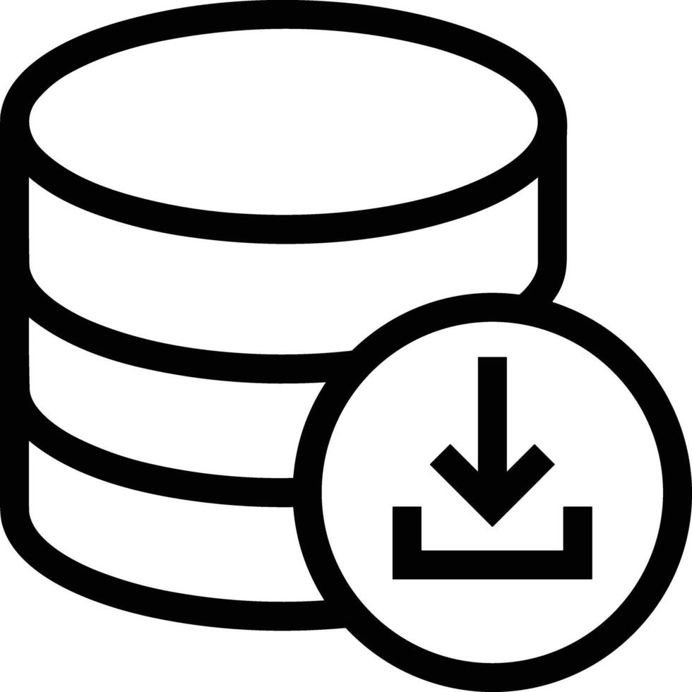 opslagruimte gegevens icoon symbool beeld voor databank illustratie vector