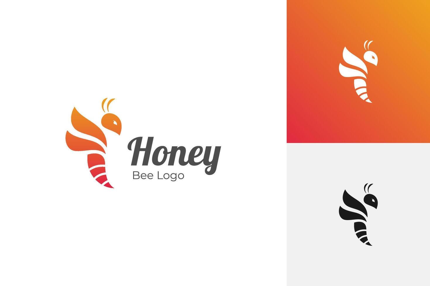 bij dieren logo icoon ontwerp, honing bij silhouet grafisch symbool vector