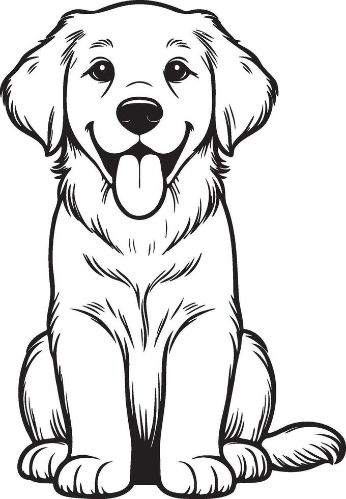 gouden retriever hond illustratie. vector