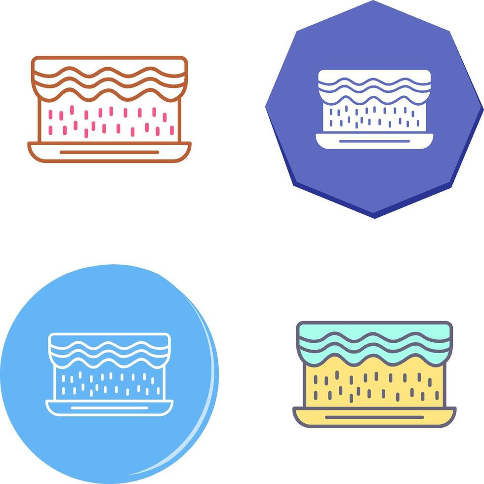 uniek room taart icoon ontwerp vector
