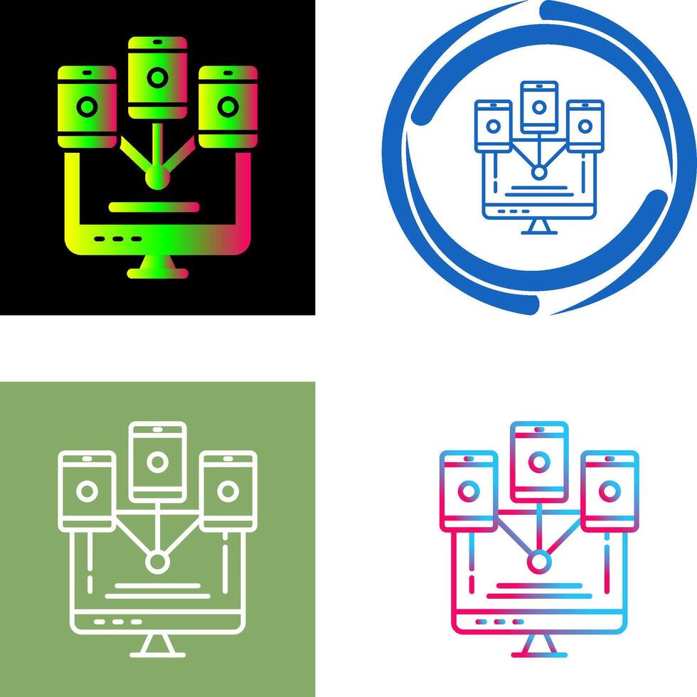 computer netwerken icoon ontwerp vector