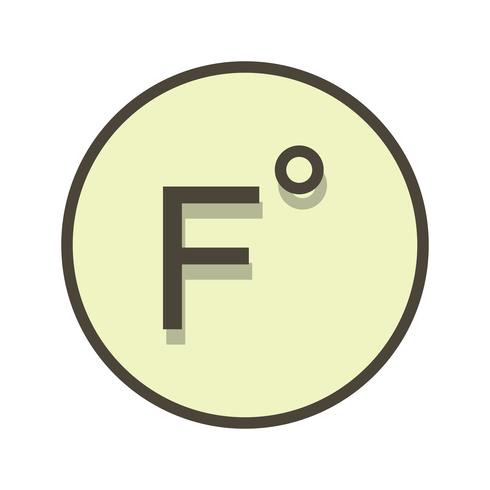Fahrenheit vector pictogram