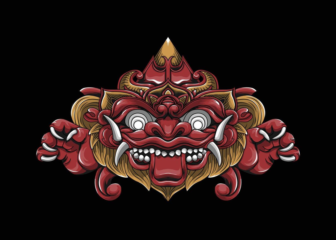 balinese barong vector logo illustratie vectoren