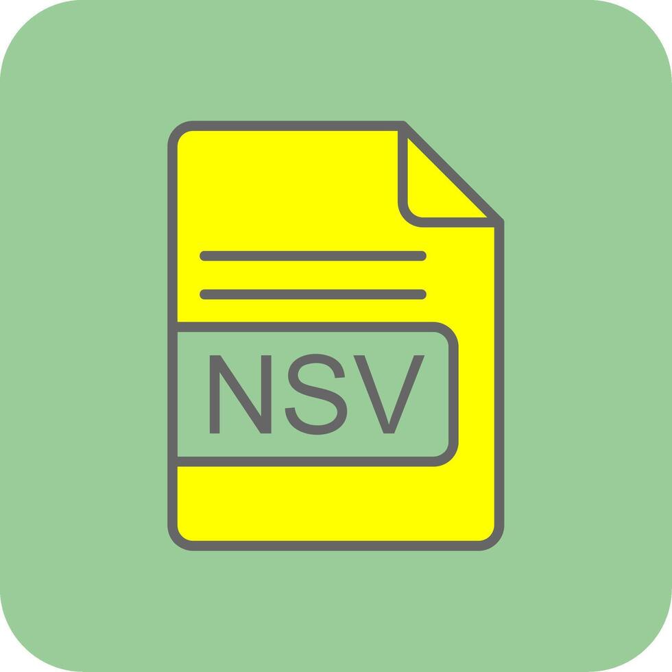 nsv het dossier formaat gevulde geel icoon vector
