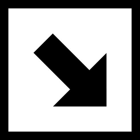 Rechts omlaag Vector pictogram