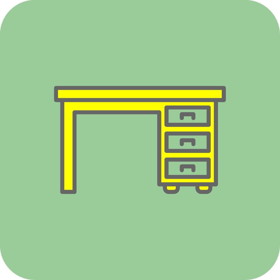 kabinet gevulde geel icoon vector