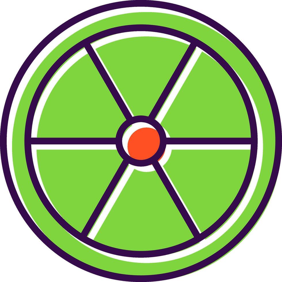 kleur wiel gevulde ontwerp icoon vector