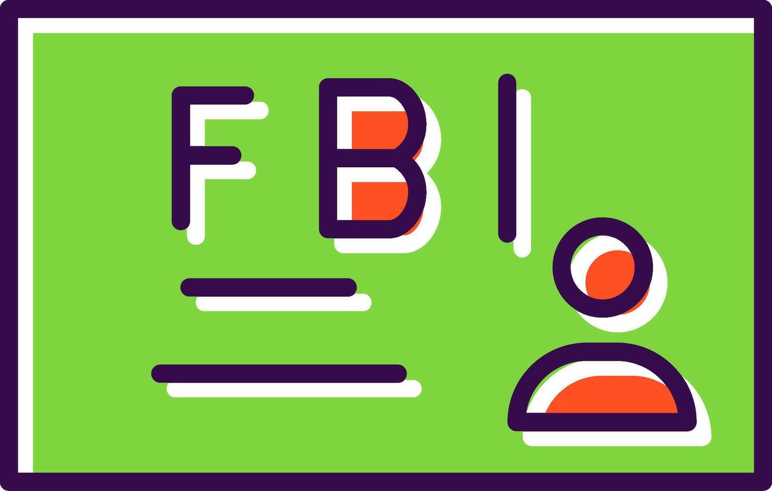 fbi gevulde ontwerp icoon vector