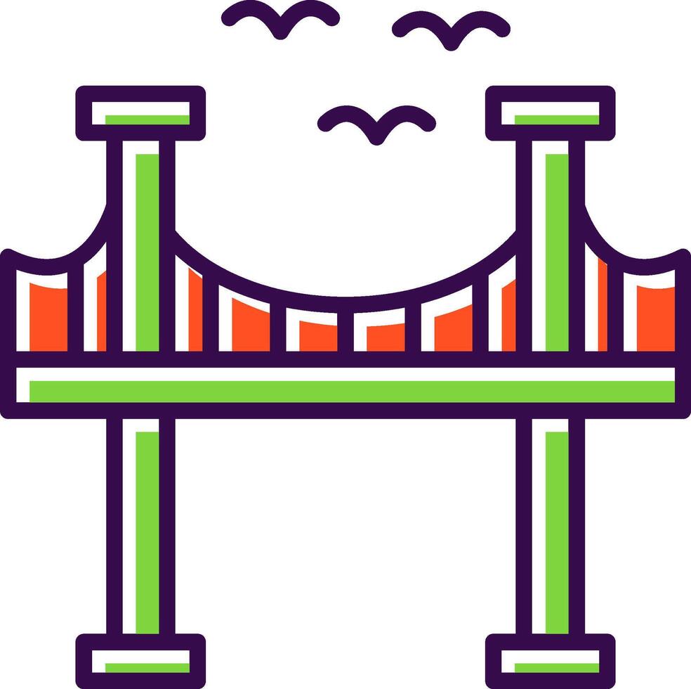 brug gevulde ontwerp icoon vector