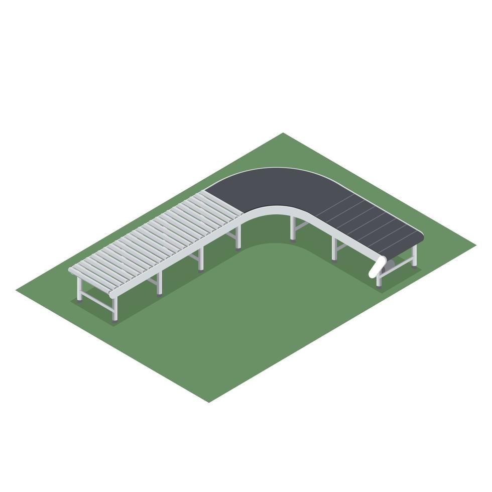 transportbandontwerp met rollen voor de industrie vector