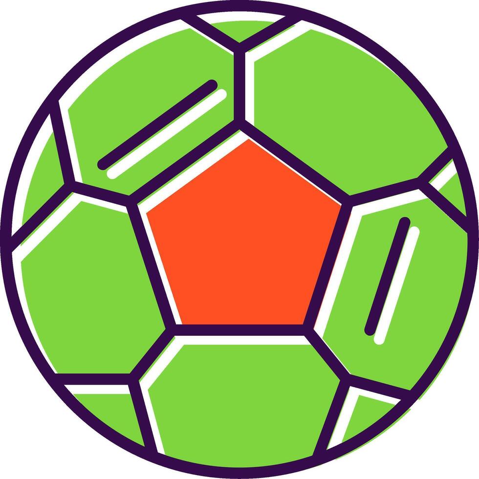 Amerikaans voetbal gevulde ontwerp icoon vector
